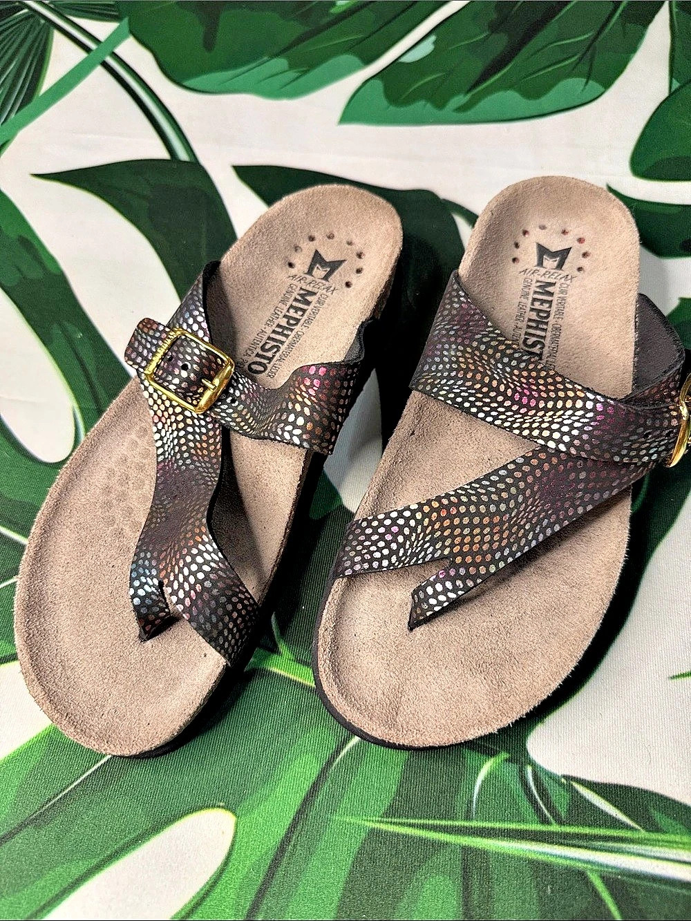 Mephisto Helen Women's Sandals US 6 Black & Multicolor